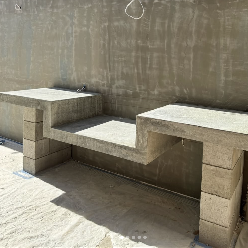 Architectural concrete bench