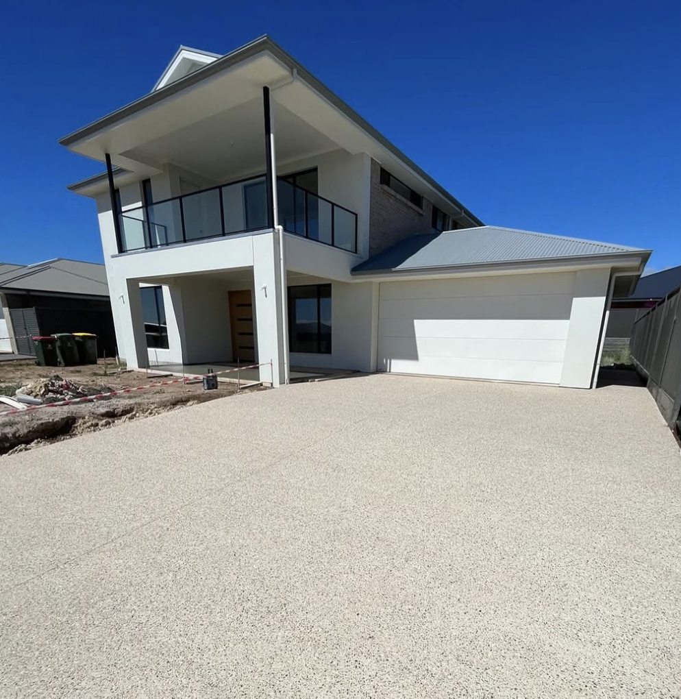Concrete driveway