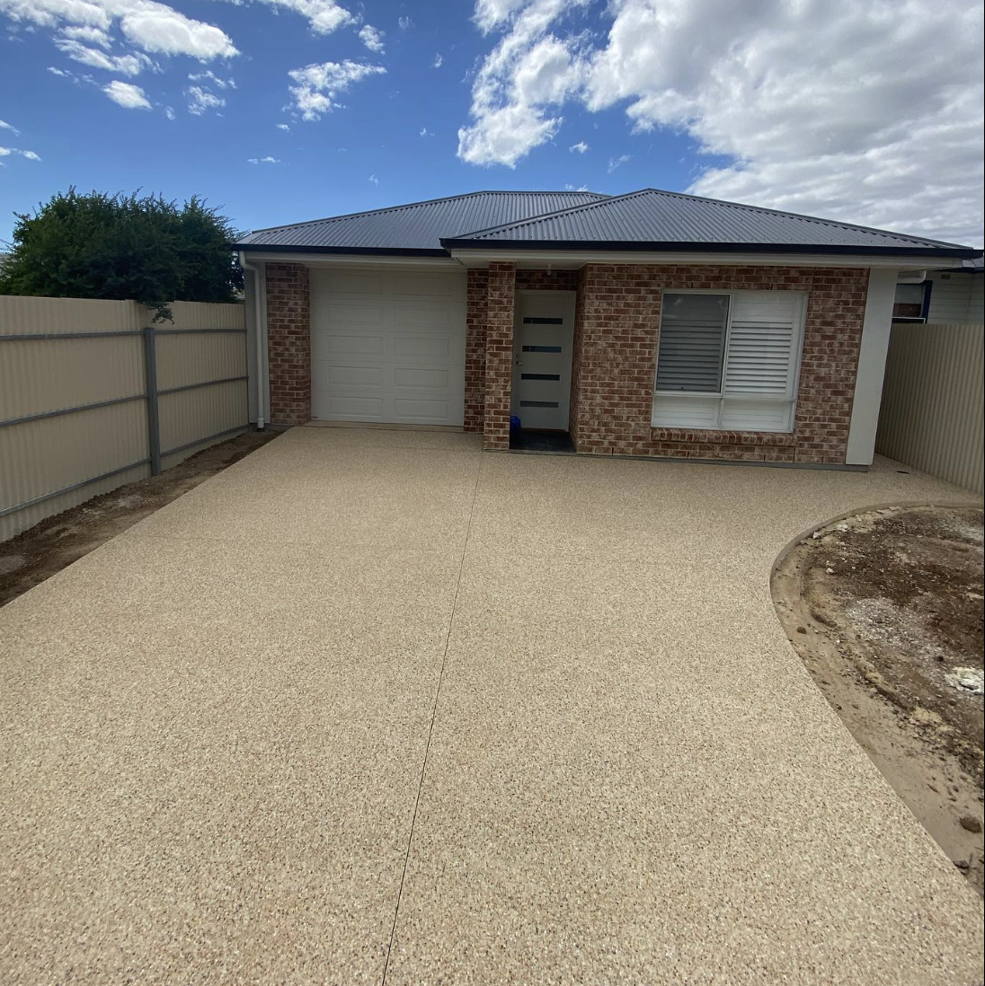 Concrete driveway