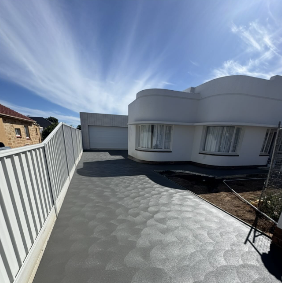 Concrete driveway