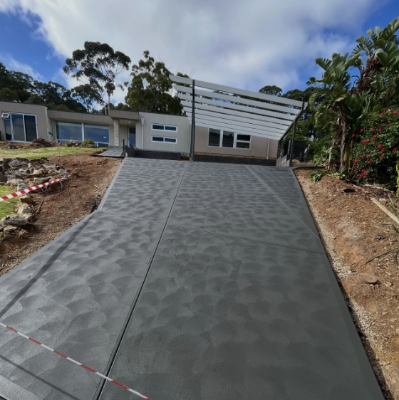 Concrete driveway