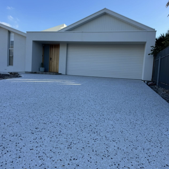 Concrete driveway