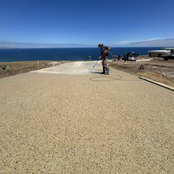 Concrete driveway