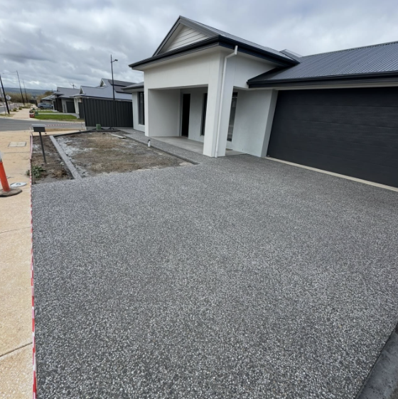 Concrete driveway