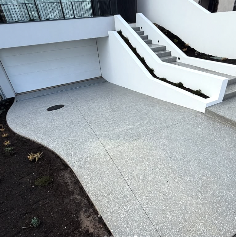 Concrete driveway