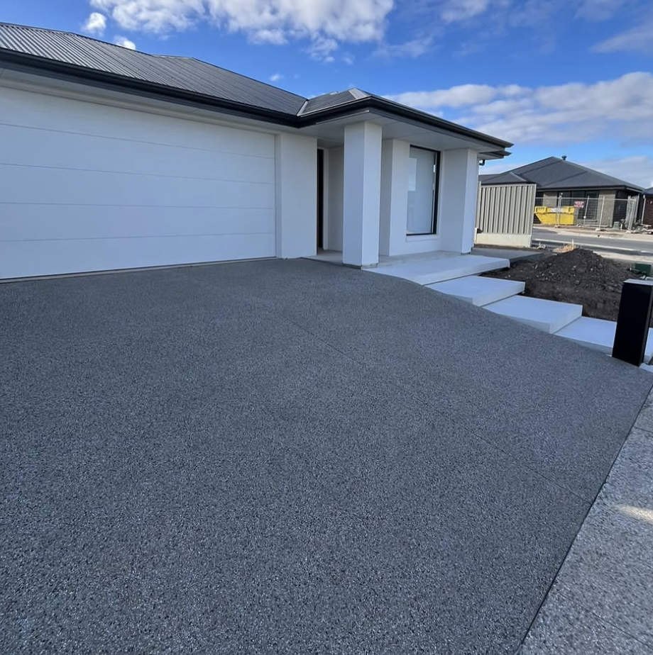 Concrete driveway