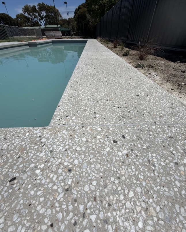 Concrete pool surround, Adelaide